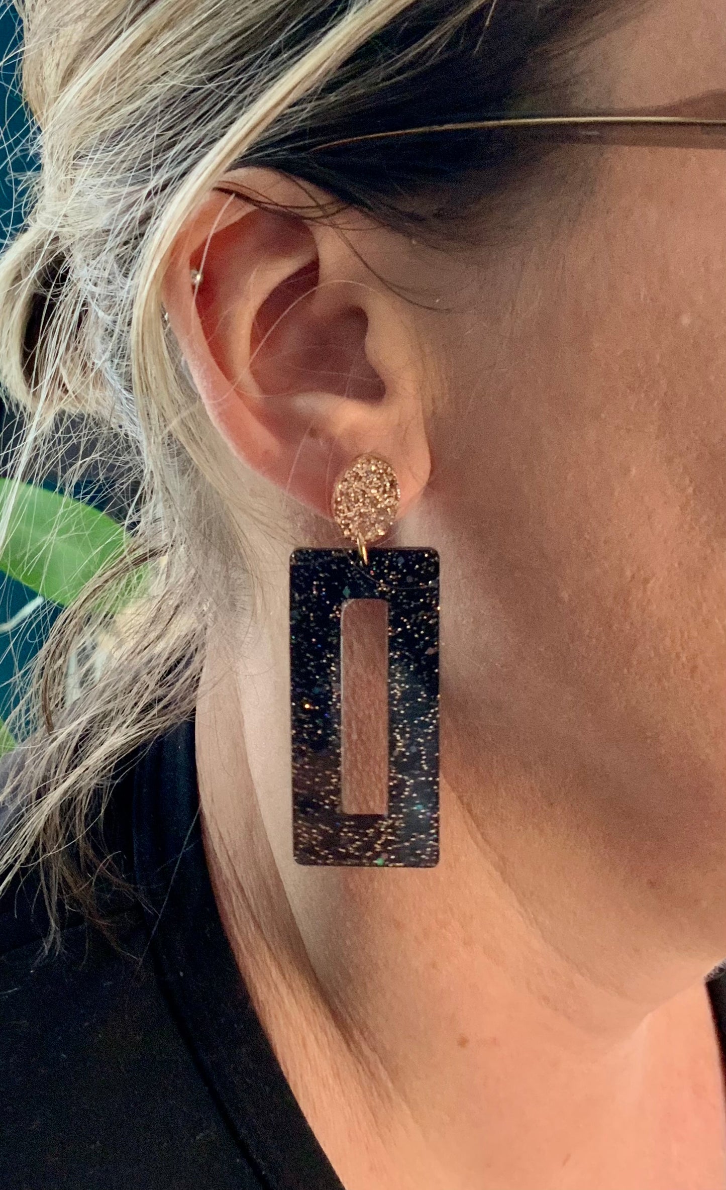 Dailie’s Rectangles noires paillettes