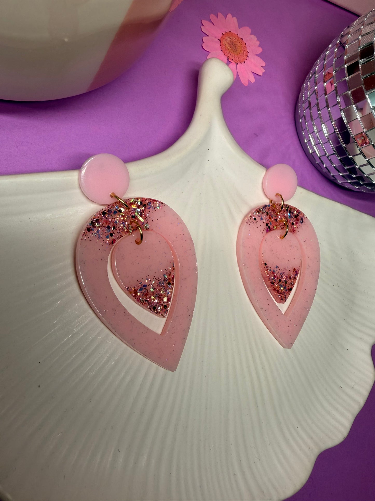 Color’s gouttes roses pailletés