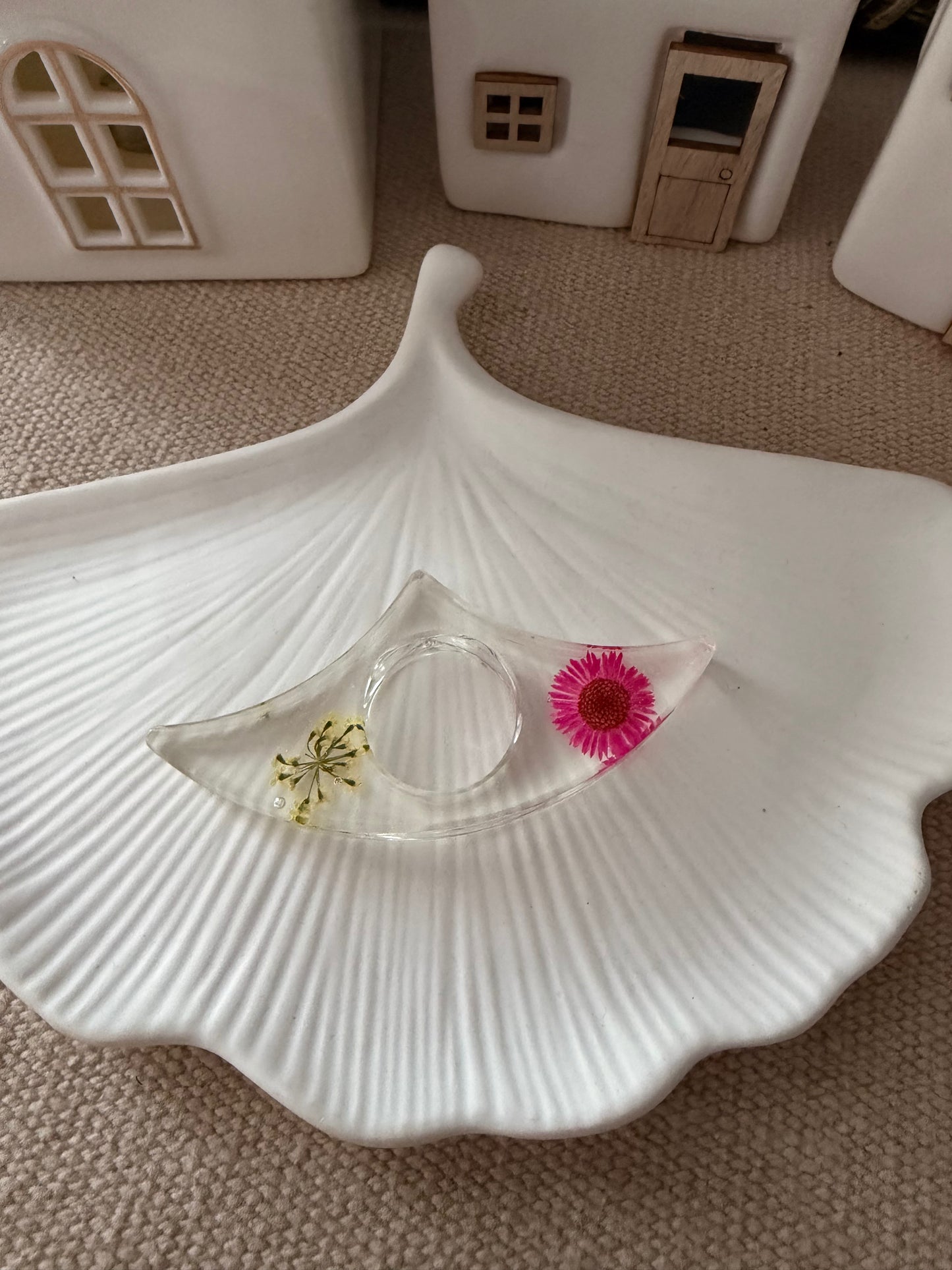 Bague de lecture Champêtre rose / diam 22mm