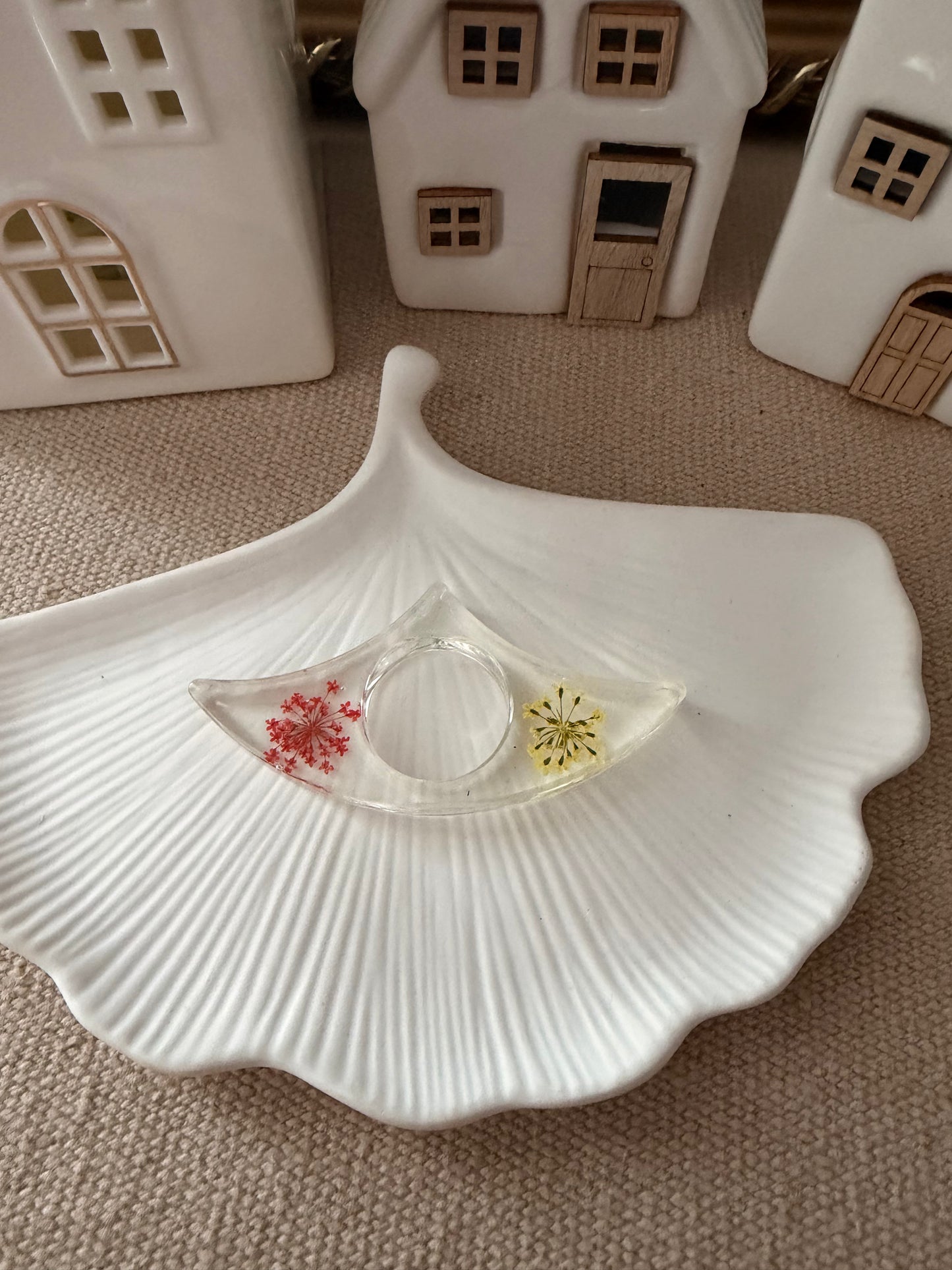 Bague de lecture champêtre jaune terracota / diam 25mm