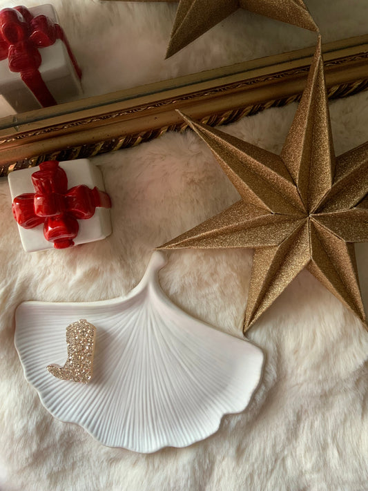 Broche Botte cowboy dorée