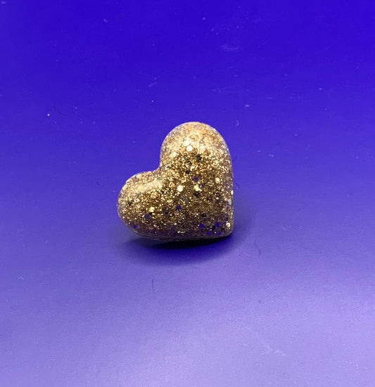 Pin’s Cœur or pailleté