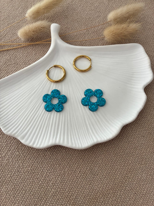Créole’s Fleurs bleues pailletées