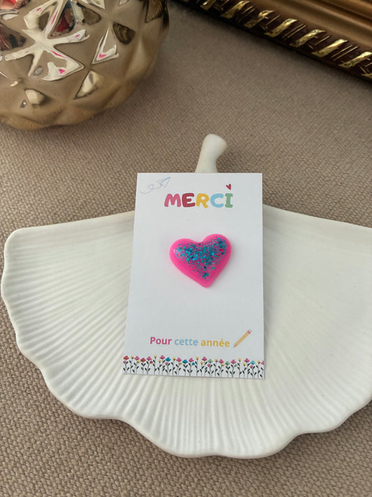 Pin’s Cœur rose et bleu