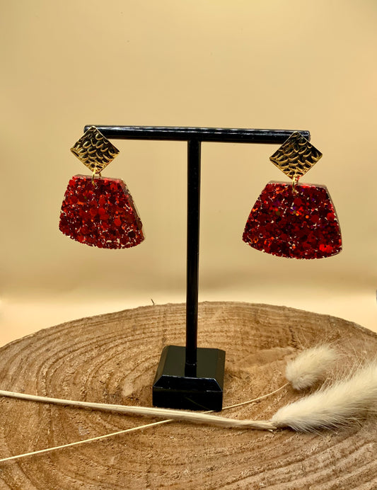 Color’s Trapèzes rouges paillettes