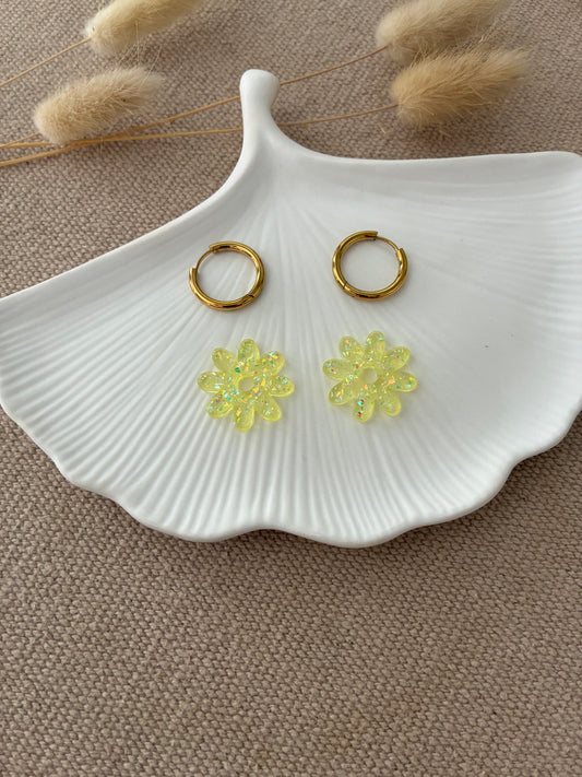 Créole’s Marguerites jaunes pailletées