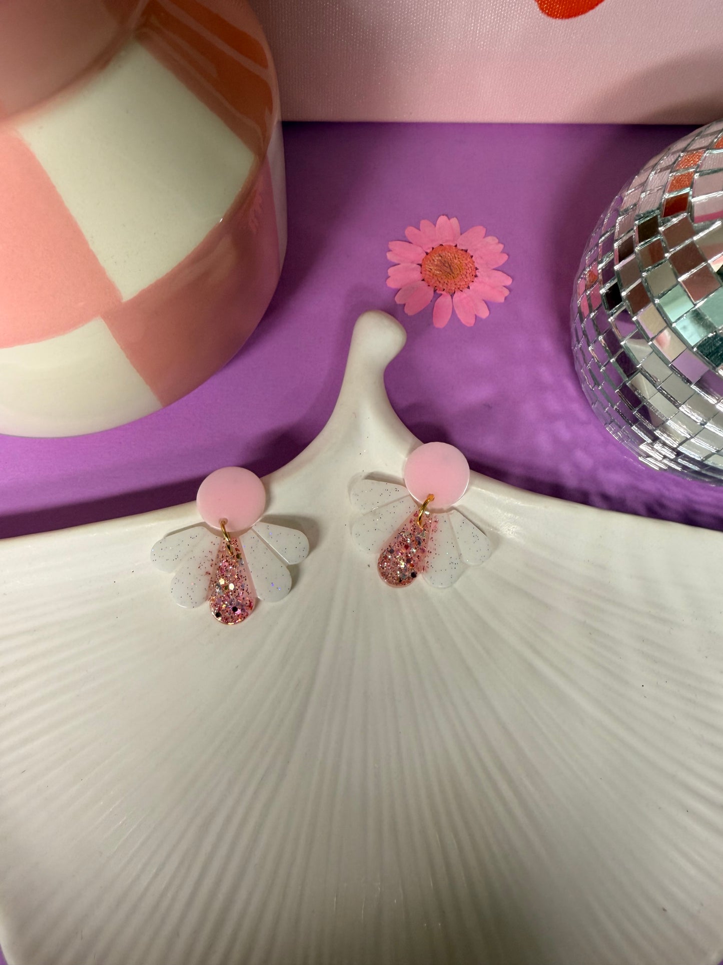 Sweetie’s blanches et roses pailletés