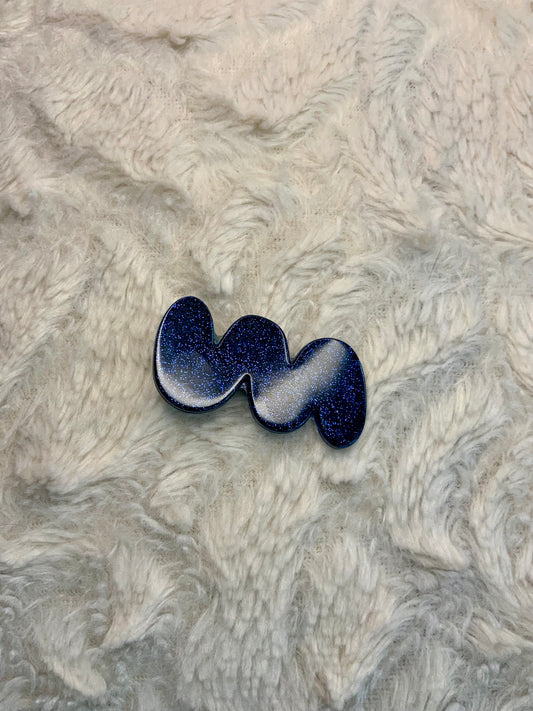 Barrette Bleue pailletée