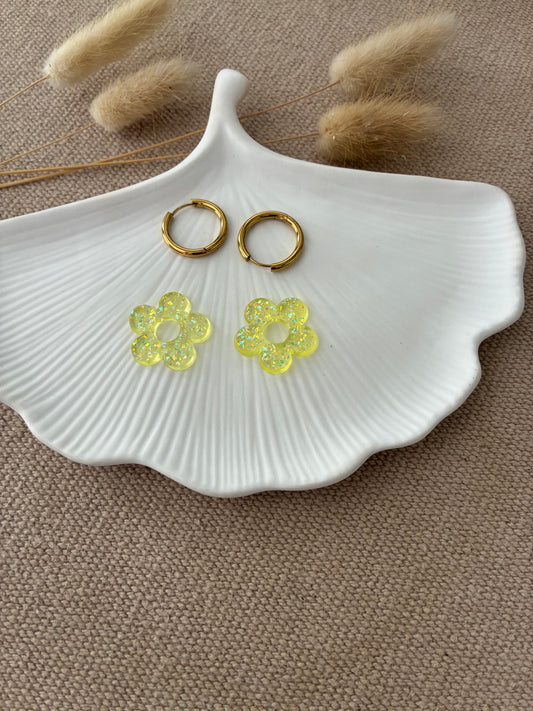 Créole’s Fleurs jaunes pailletées