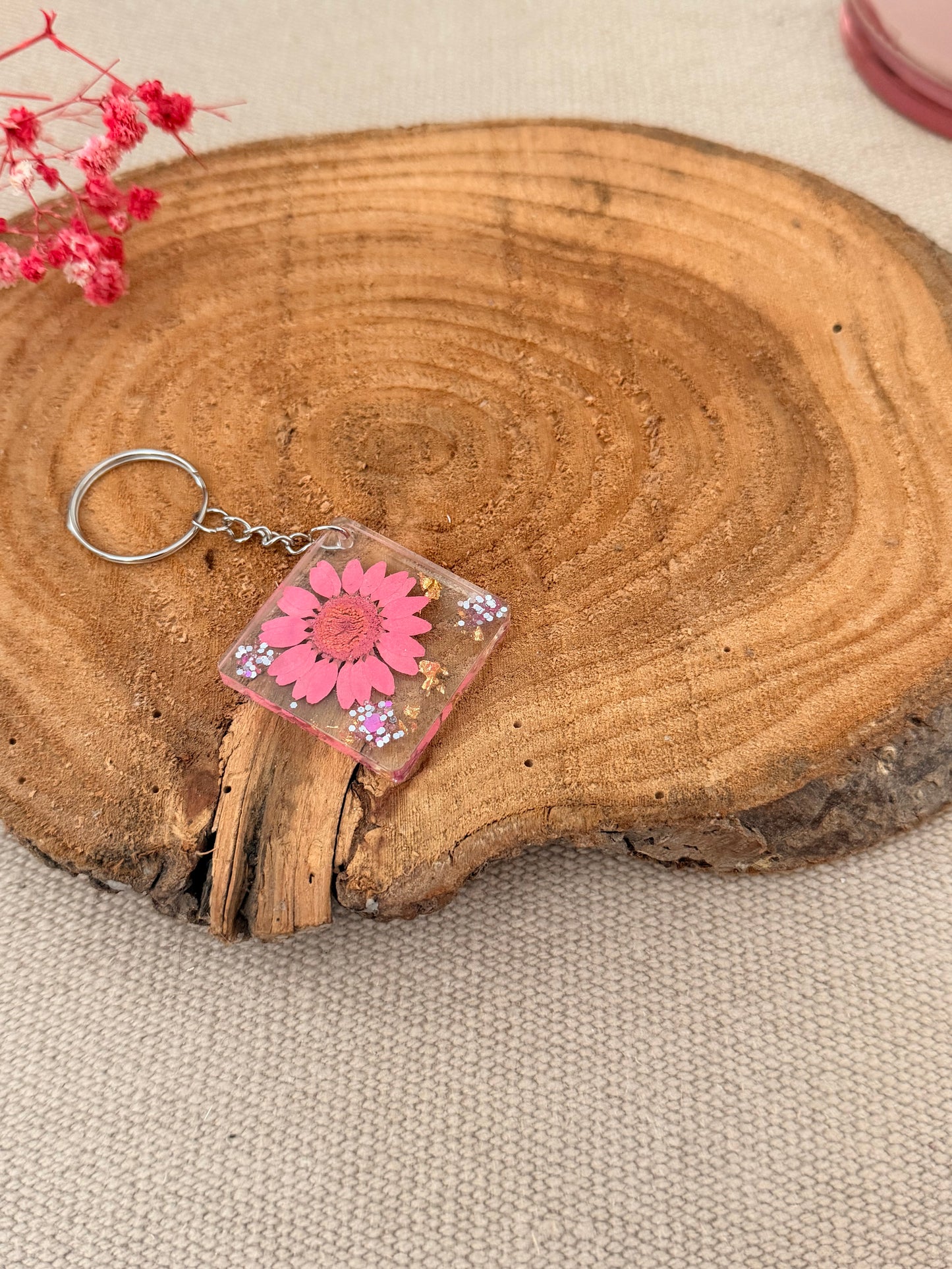 Porte-clés fleuri