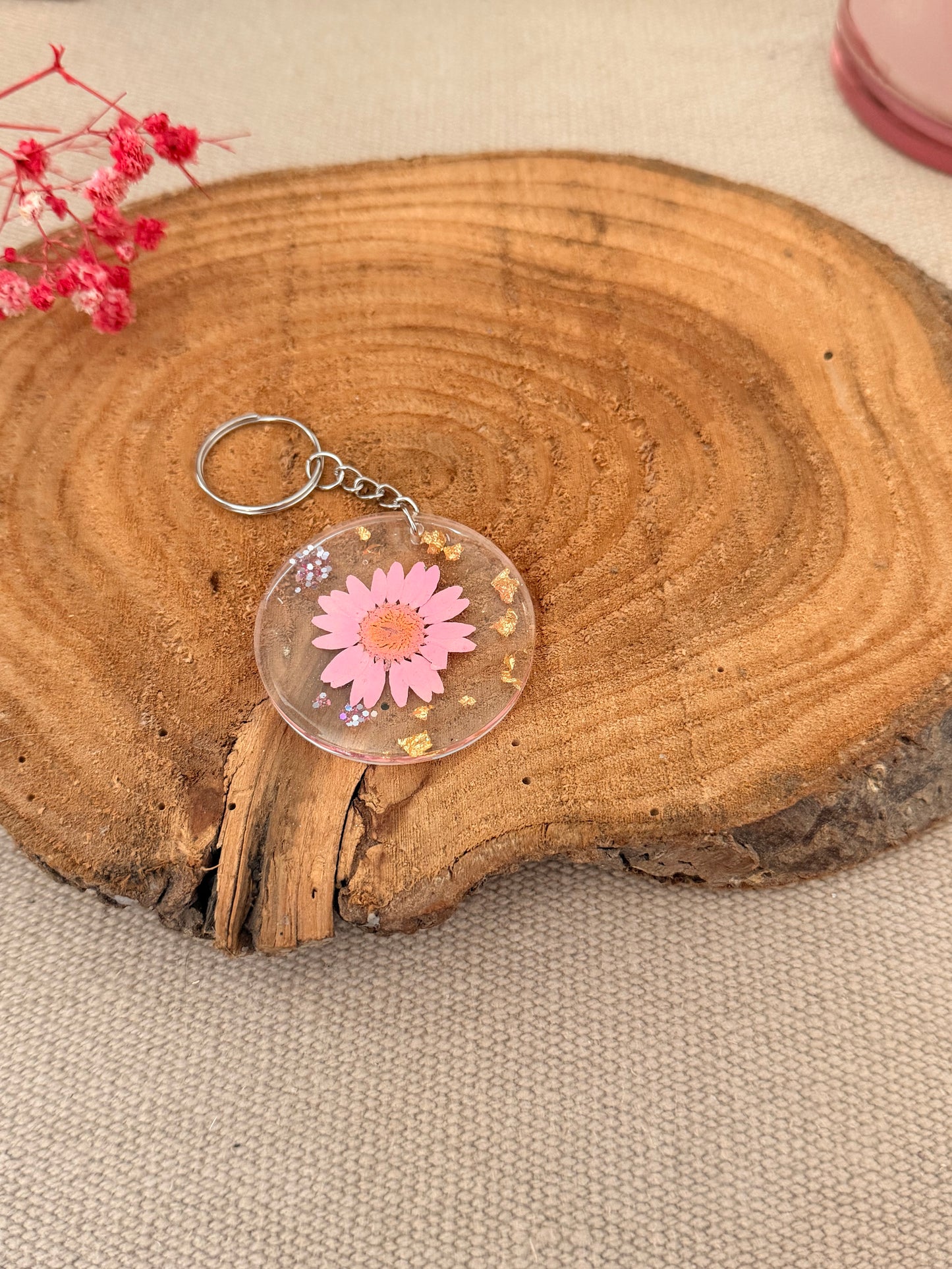 Porte-clés fleuri