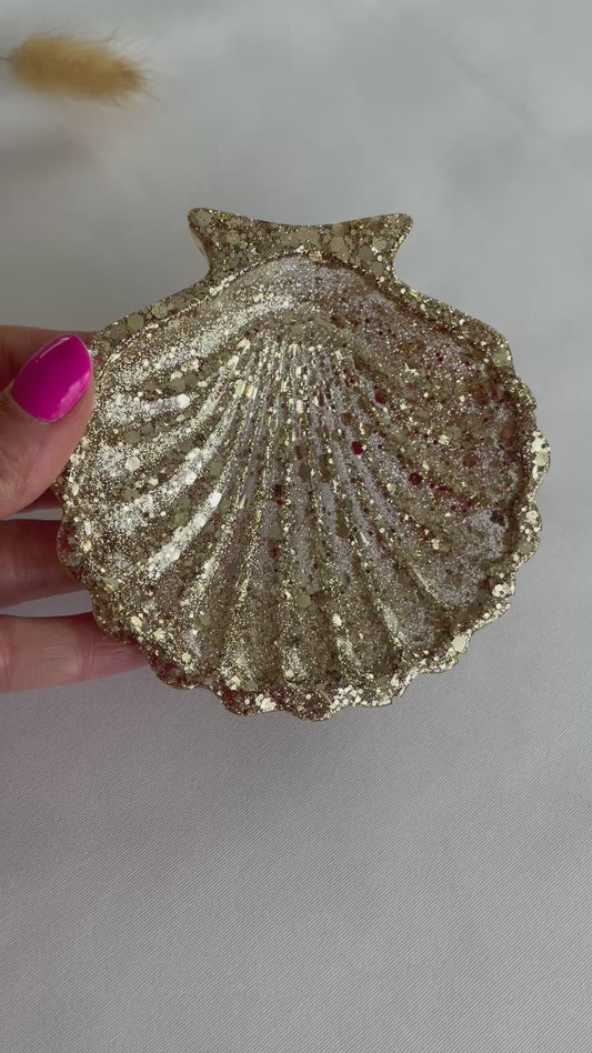 Vide Poche coquillage pailleté