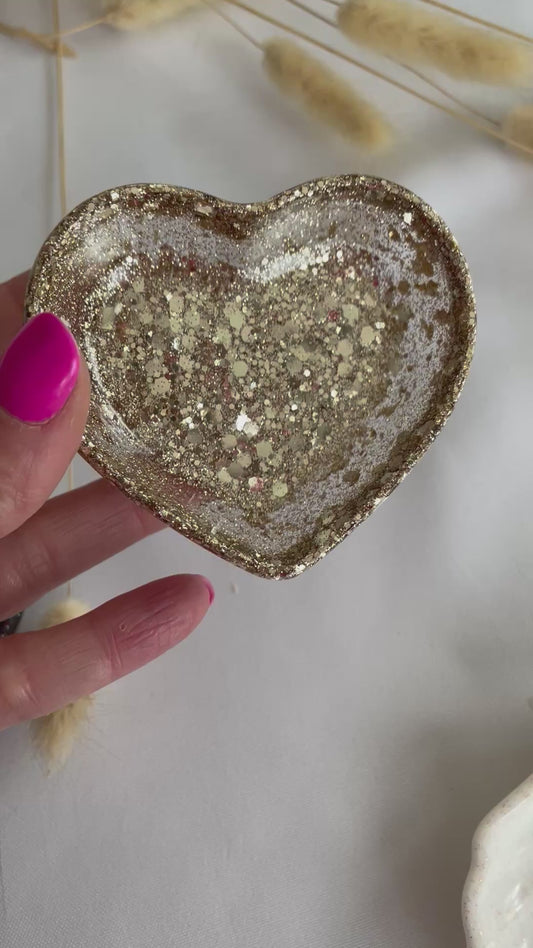 Vide Poche coeur pailleté